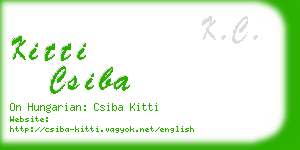 kitti csiba business card